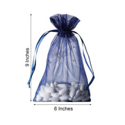 10 pcs 6x9" Sheer Organza Bags with Pull String