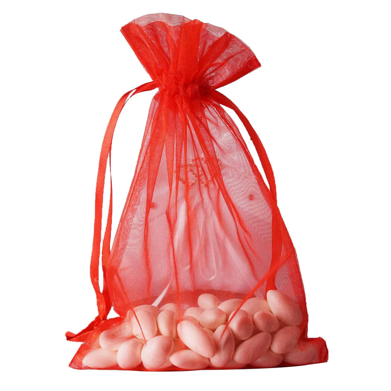 10 pcs 6x9" Sheer Organza Bags with Pull String