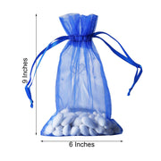 10 pcs 6x9" Sheer Organza Bags with Pull String