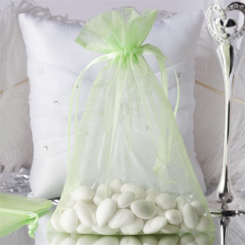10 pcs 6x9" Sheer Organza Bags with Pull String