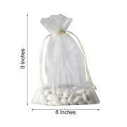 10 pcs 6x9" Sheer Organza Bags with Pull String