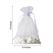 10 pcs 6x9" Sheer Organza Bags with Pull String