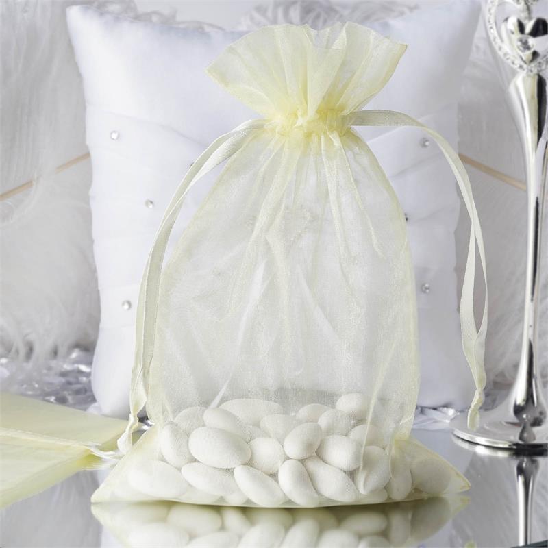 10 pcs 6x9" Sheer Organza Bags with Pull String