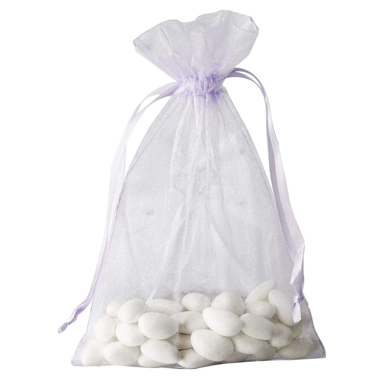 10 pcs 6x9" Sheer Organza Bags with Pull String BAG_6X9_LAV
