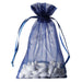 10 pcs 6x9" Sheer Organza Bags with Pull String BAG_6X9_NAVY