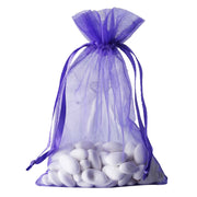10 pcs 6x9" Sheer Organza Bags with Pull String BAG_6X9_PURP