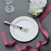 10 pcs 7.5" wide Round Salad Plates with Lace Trim - Disposable Tableware
