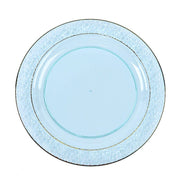 10 pcs 7.5" wide White Round Salad Plates with Hammered Trim - Disposable Tableware DSP_PLR0007_7_BLUGD
