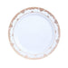 10 pcs 7.5" wide White Round Salad Plates with Lace Trim - Disposable Tableware DSP_PLR0009_7_WHRG