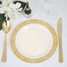 10 pcs 7" Round Dessert Plates with Lacy Trim - Disposable Tableware