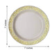 10 pcs 7" Round Dessert Plates with Lacy Trim - Disposable Tableware