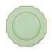 10 pcs 8" Baroque Plastic Dessert Plates with Gold Rim - Disposable Tableware DSP_PLR0014_8_SGGD