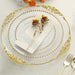 10 pcs 8" Plastic Dinner Plates With Beaded Rim - Disposable Tableware DSP_PLR4239_8_CLGD