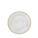 10 pcs 8" Plastic Dinner Plates With Beaded Rim - Disposable Tableware DSP_PLR4239_8_CLGD