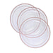 10 pcs 8" Round Dessert Plates with Trim - Disposable Tableware