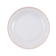 10 pcs 8" Round Dessert Plates with Trim - Disposable Tableware PLST_PLA0023_CLRR