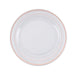 10 pcs 8" Round Dessert Plates with Trim - Disposable Tableware PLST_PLA0023_CLRR