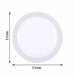 10 pcs 8" Round Plates with Checkered Trim - Disposable Tableware
