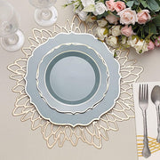 10 pcs 8" White Plastic Dessert Plates With Scalloped Rim - Disposable Tableware