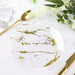 10 pcs 8" wide Marble Round Salad Plates - Disposable Tableware