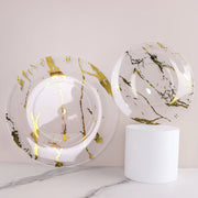 10 pcs 8" wide Marble Round Salad Plates - Disposable Tableware