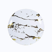 10 pcs 8" wide Marble Round Salad Plates - Disposable Tableware DSP_PLR0005_8_WHGD
