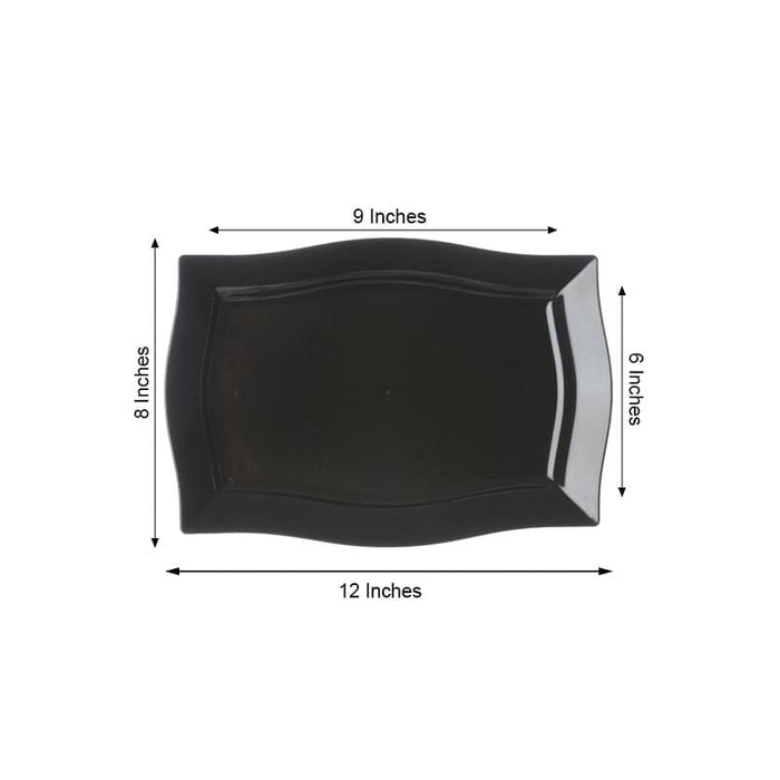 10 pcs 8" x 12" Rectangular Plates - Disposable Tableware