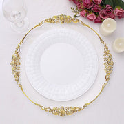 10 pcs Clear Round Dessert Plates with Basketweave - Disposable Tableware
