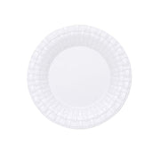 10 pcs Clear Round Dessert Plates with Basketweave - Disposable Tableware