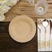 10 pcs Natural Bamboo Sustainable Round Plates - Disposable Tableware