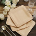 10 pcs Natural Bamboo Sustainable Square Plates - Disposable Tableware