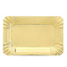 10 pcs Rectangle Paper Serving Trays with Scalloped Design Gold DSP_PPTR_REC004_6_GOLD