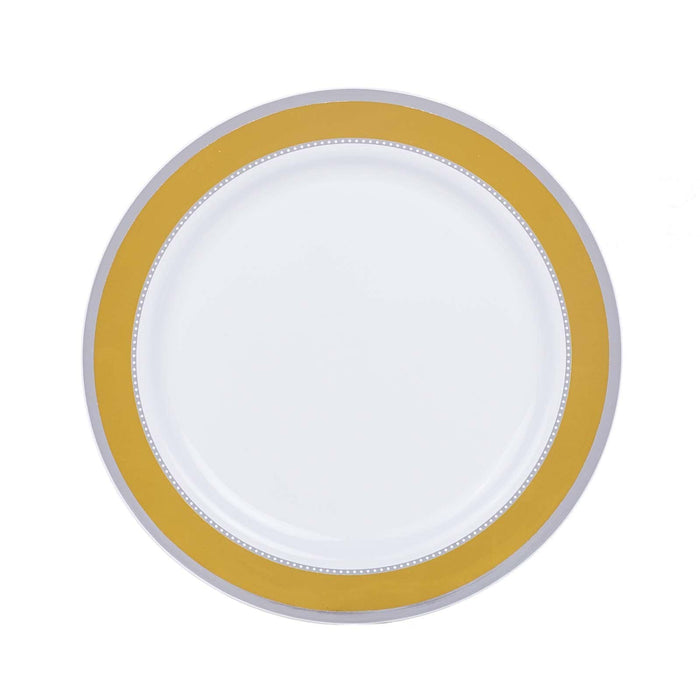 10 pcs Round Salad Plates Trim - Disposable Tableware DSP_PLR0002_10_SVGD