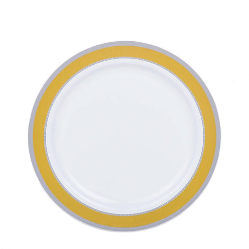 10 pcs Round Salad Plates Trim - Disposable Tableware DSP_PLR0002_7_SVGD