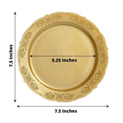 10 pcs Round Salad Plates with Trim Disposable Tableware