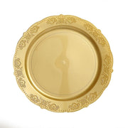 10 pcs Round Salad Plates with Trim Disposable Tableware