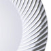 10 pcs White Round Dessert Plates with Silver Twirl - Disposable Tableware