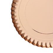 10 Round 13" Charger Plates Paper Serving Trays with Scalloped Rim Design