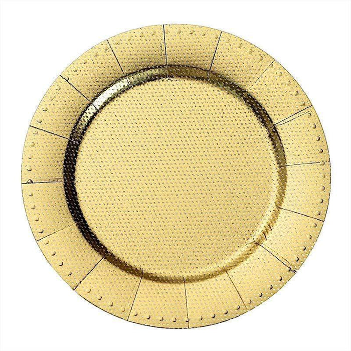 10 Round 13" Disposable Paper Charger Plates with Dotted Rim DSP_CHRG_R0003_PARENT