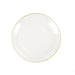 10 Round Clear Hammered Plastic Salad Dinner Plates with Gold Rim - Disposable Tableware DSP_PLR0018_9_CLGD