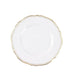 10 Round Plastic Dinner Plates with Gold Scalloped Rim - Disposable Tableware DSP_PLR0022_10_WHGD