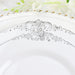 10 Round Plastic Salad Dinner Plates with Embossed Baroque Rim - Disposable Tableware