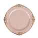 10 Round Plastic Salad Dinner Plates with Embossed Baroque Rim - Disposable Tableware DSP_PLR1310_10_046GD