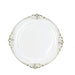 10 Round Plastic Salad Dinner Plates with Embossed Baroque Rim - Disposable Tableware DSP_PLR1310_10_CLGD
