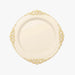 10 Round Plastic Salad Dinner Plates with Embossed Baroque Rim - Disposable Tableware DSP_PLR1310_10_IVRGD