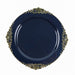10 Round Plastic Salad Dinner Plates with Embossed Baroque Rim - Disposable Tableware DSP_PLR1310_10_NVGD