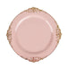 10 Round Plastic Salad Dinner Plates with Embossed Baroque Rim - Disposable Tableware DSP_PLR1310_7_046GD-1
