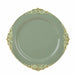 10 Round Plastic Salad Dinner Plates with Embossed Baroque Rim - Disposable Tableware DSP_PLR1310_7_087GD