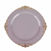 10 Round Plastic Salad Dinner Plates with Embossed Baroque Rim - Disposable Tableware DSP_PLR1310_7_LVGD
