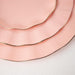 10 Round Plastic Salad Dinner Plates with Gold Wavy Rim - Disposable Tableware